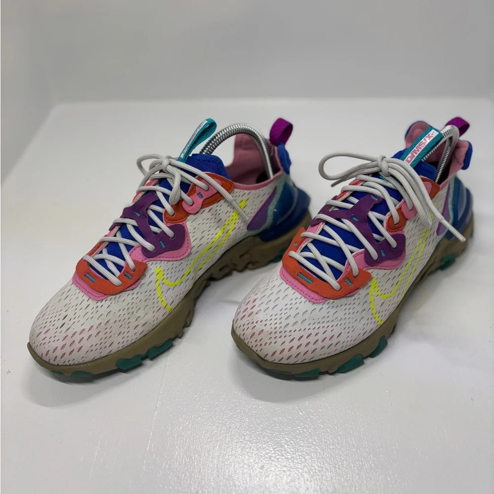 Nike React Vision DMSX Chunky Sneakers Women’s 8.5 Neon Pastel